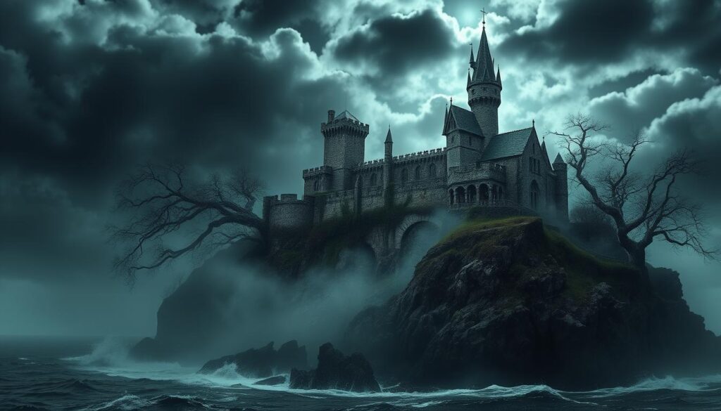 Haunted castle in Gothic romance